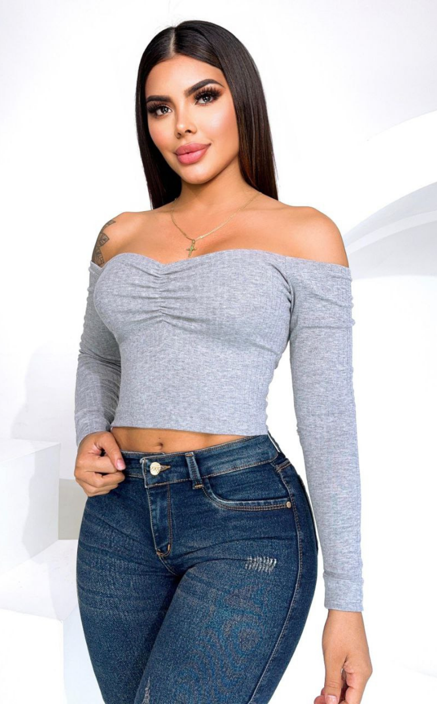 Blusa Cuello Bandeja