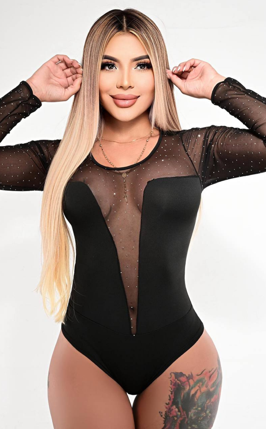 Body Pedrería Negro
