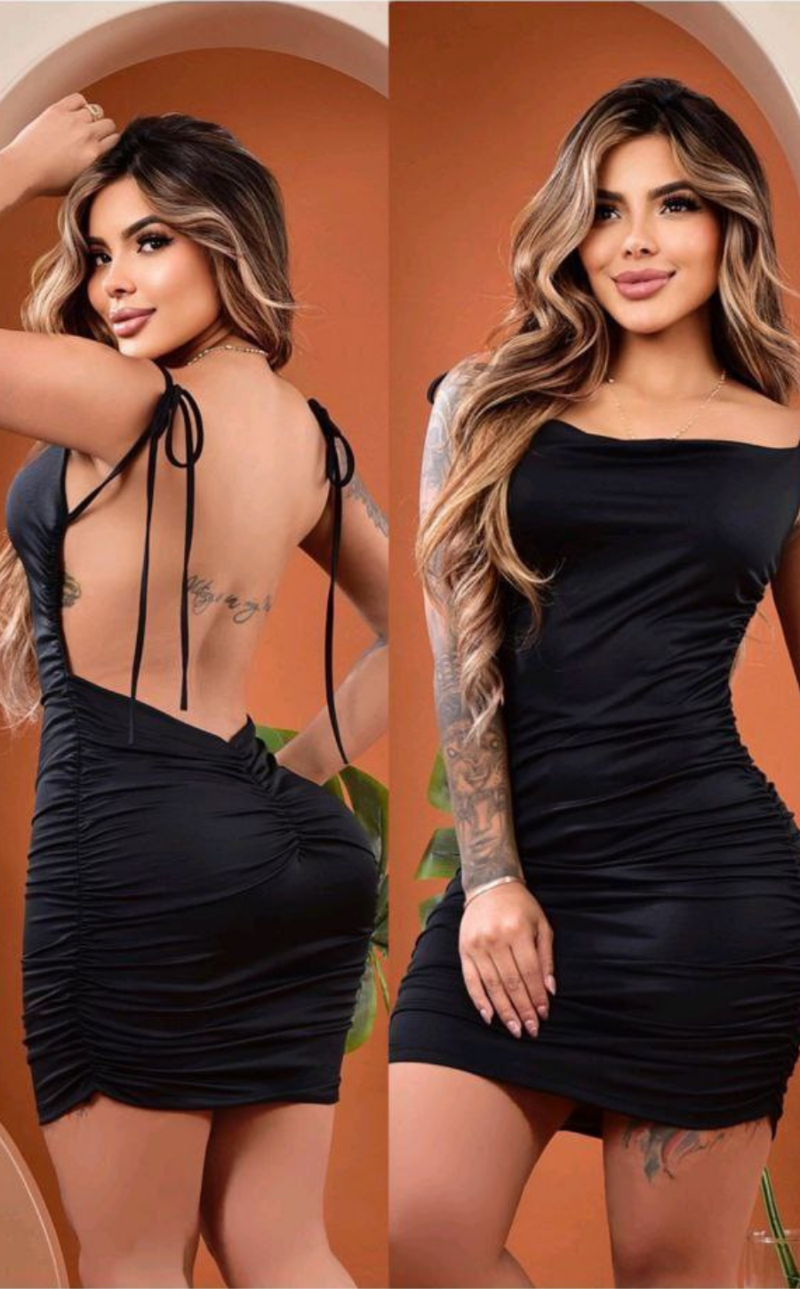Vestido Runche Escote